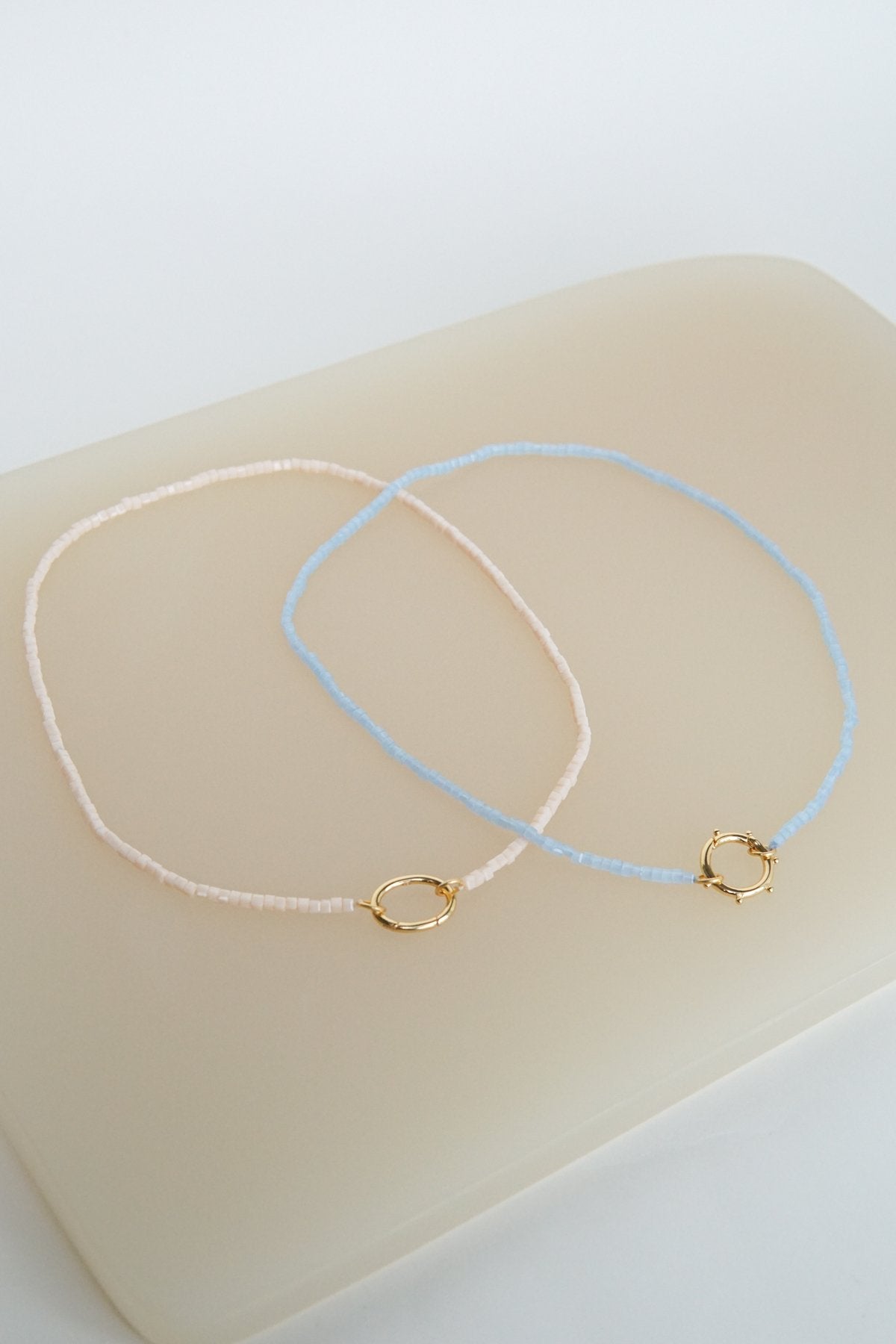 Blue sky clasp necklace gold plated-abc
