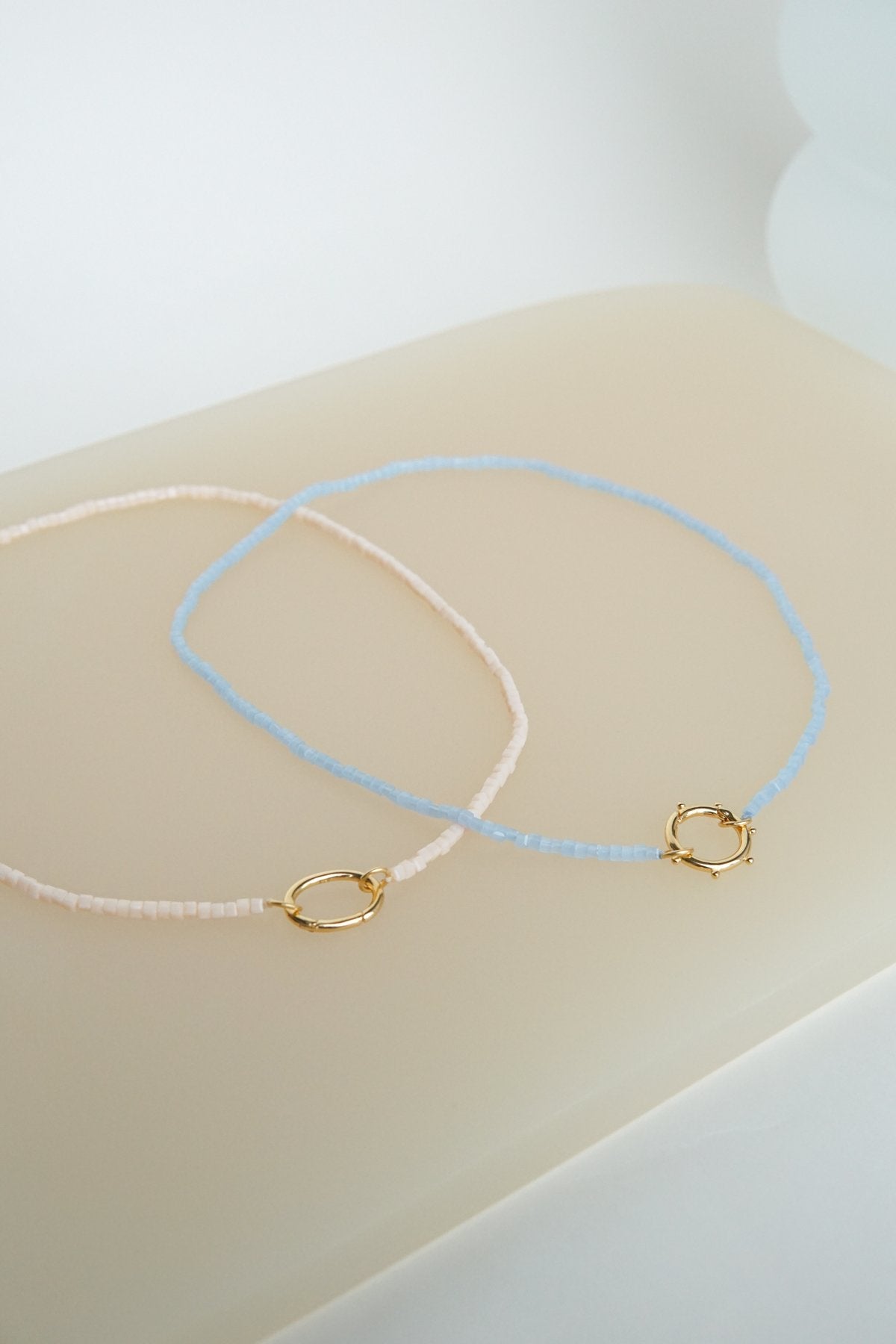 Desert cube clasp necklace gold plated-abc