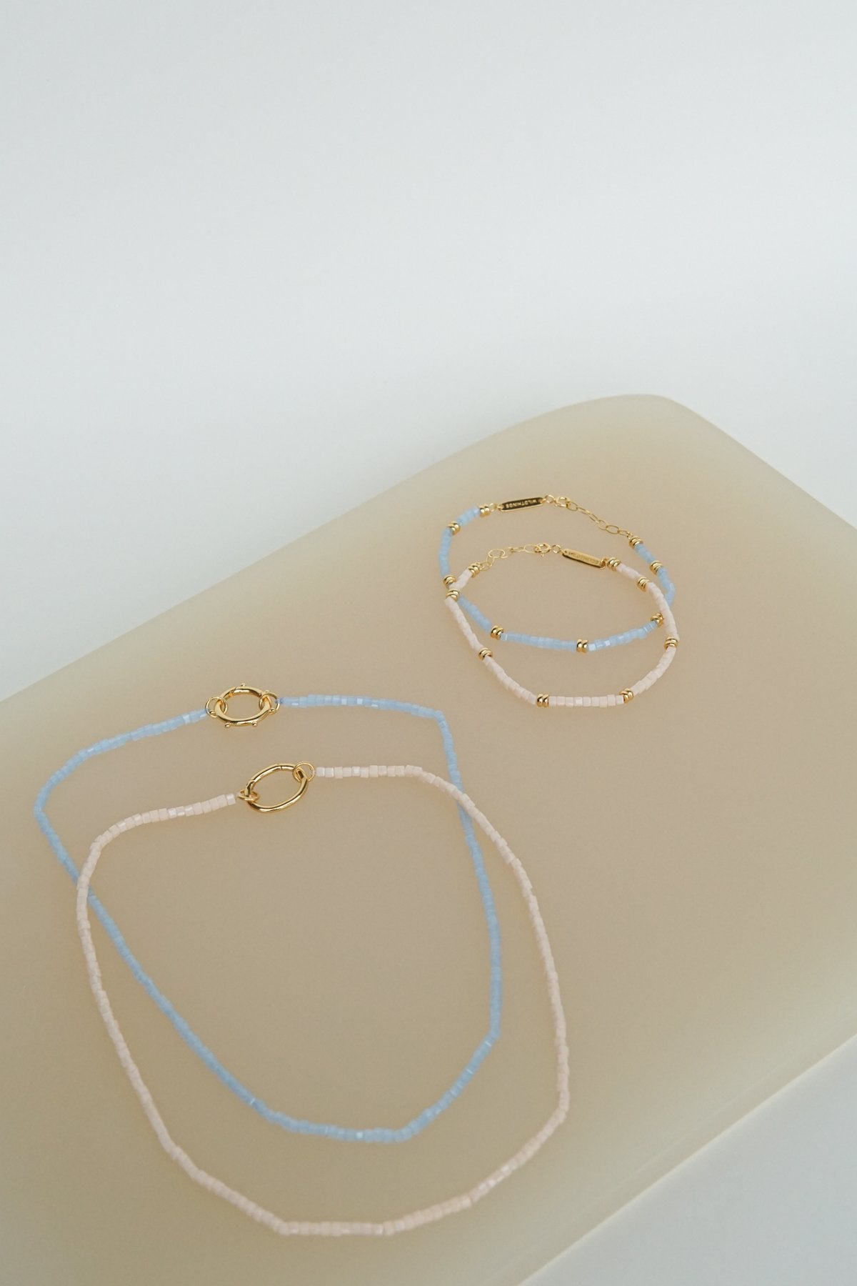 Desert cube clasp necklace gold plated-abc