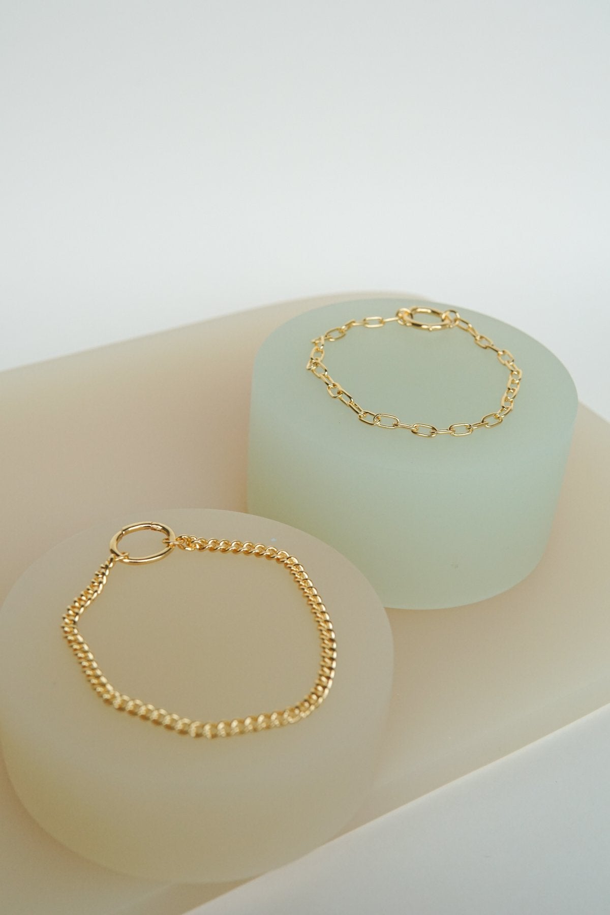 Curb clasp bracelet gold plated-abc