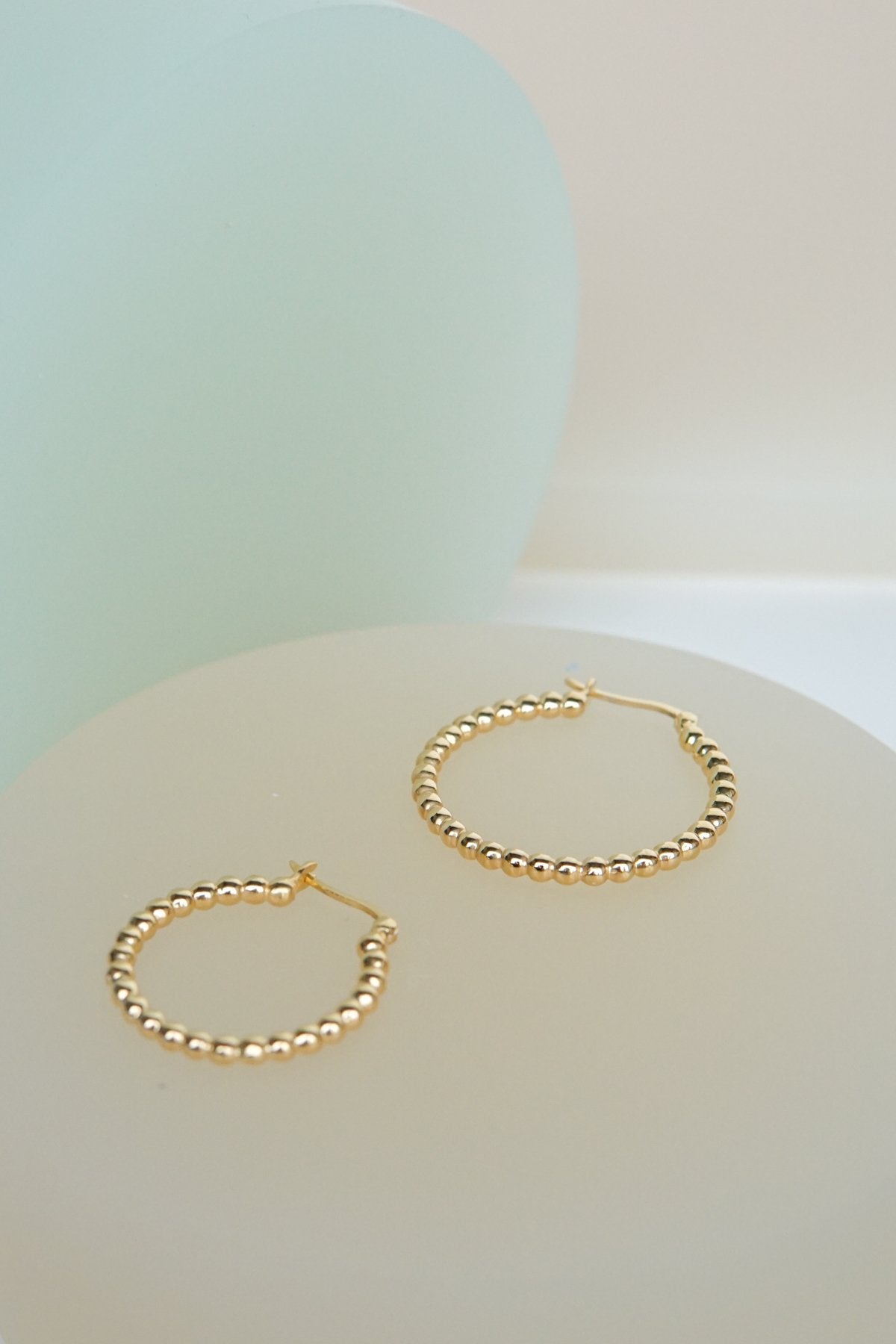 Dots hoop gold plated 30mm-abc