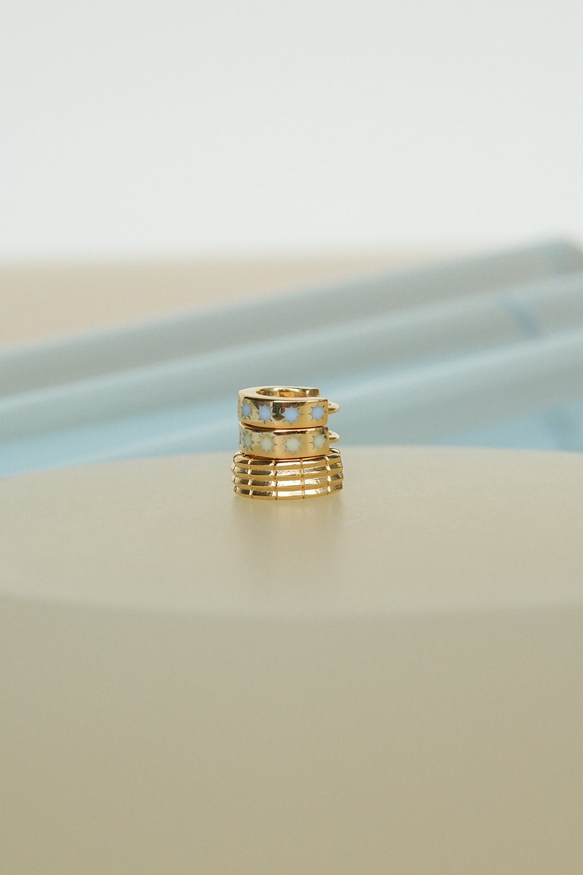 Sunny star huggie gold plated-Huggie-wildthings_collectables-Gold plated---abc