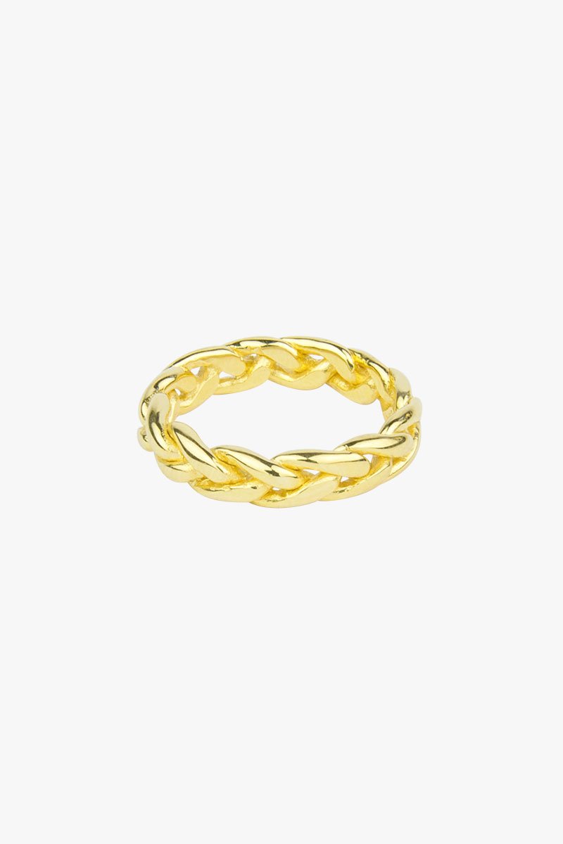 Braided ring gold plated-abc