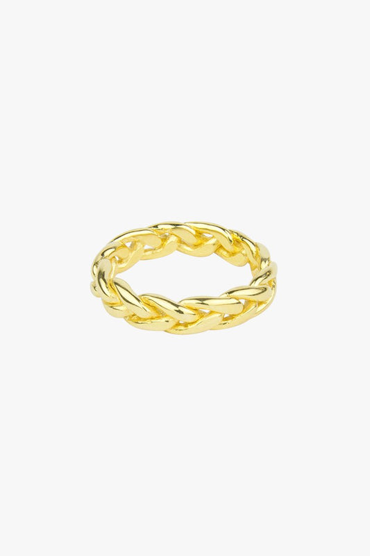 Braided ring gold plated-abc