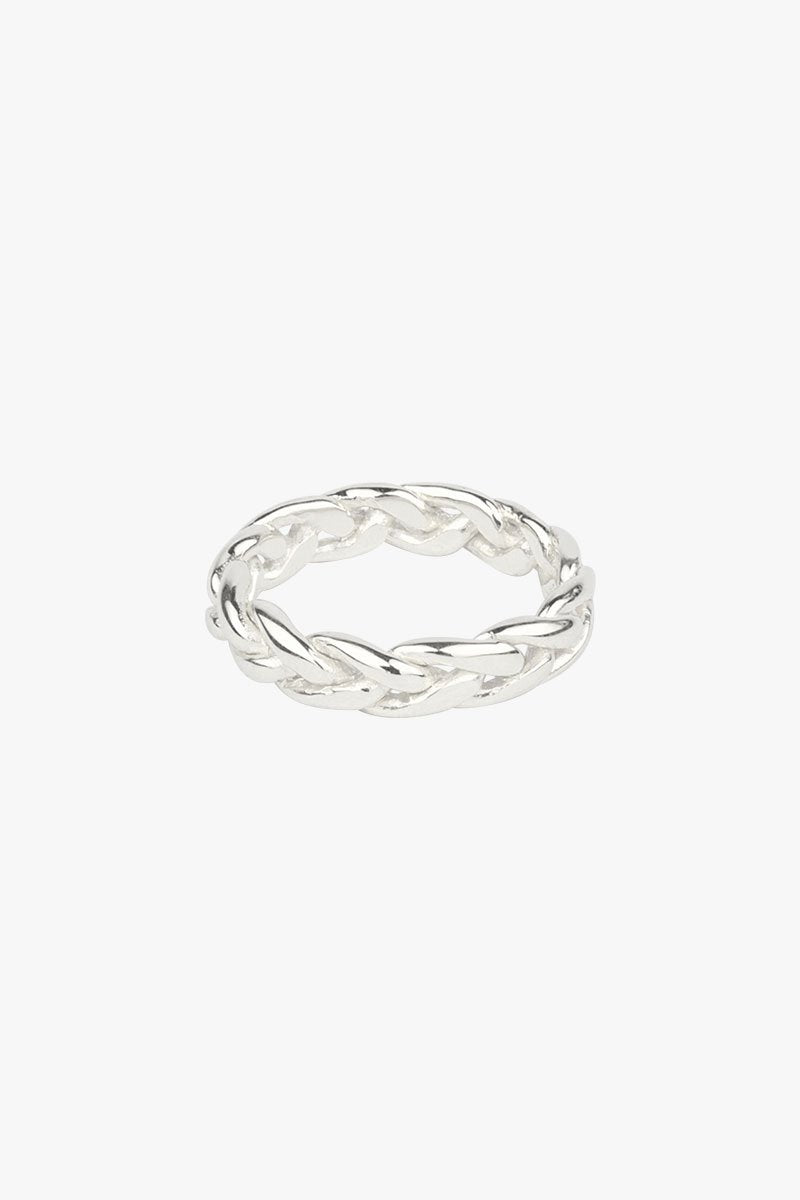 Braided ring silver-abc