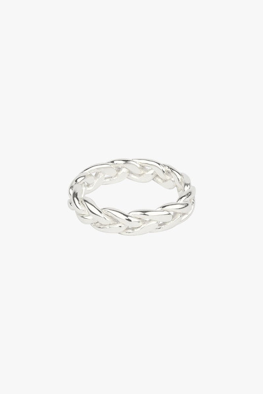 Braided ring silver-abc