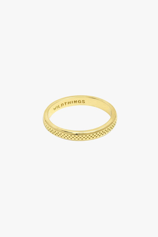 Dotted ring gold plated-abc