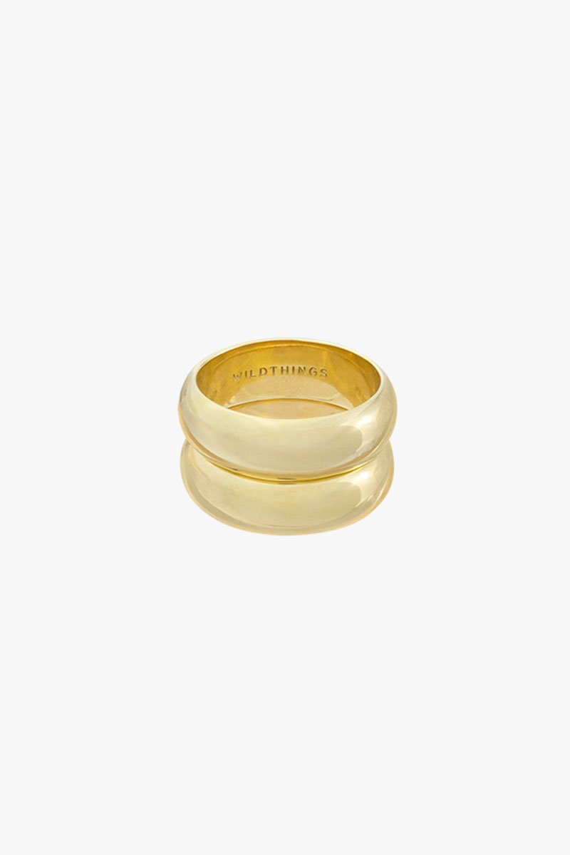 Double Trouble ring gold plated-abc