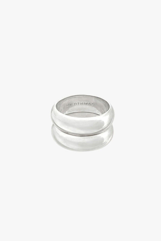 Double Trouble ring silver-abc