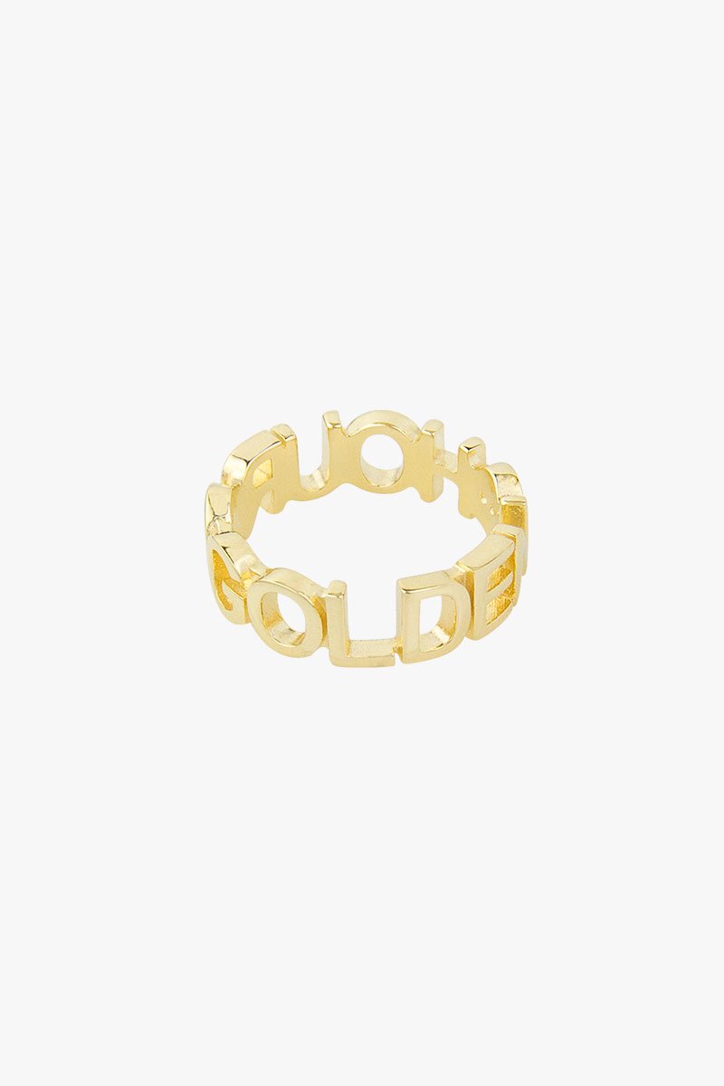 Golden hour ring gold plated-abc