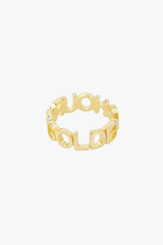 Golden hour ring gold plated-abc