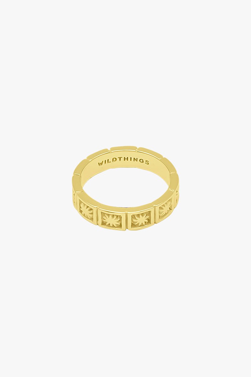 Kissed by the sun ring gold plated-abc