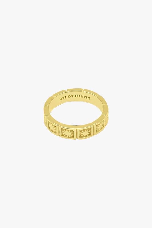 Kissed by the sun ring gold plated-abc