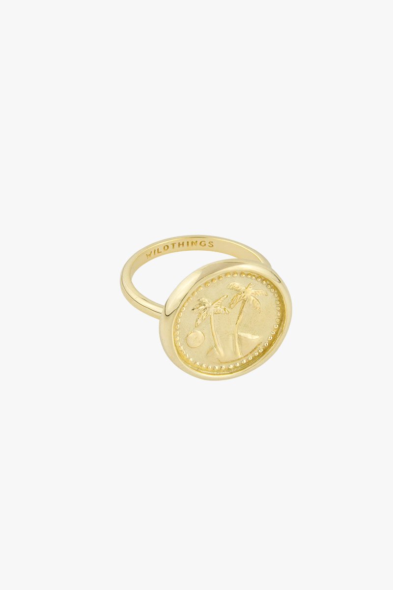 Paradise coin ring gold plated-Ring-wildthings_collectables-Gold plated-1 (US 6.5 / 16.9 mm)--abc