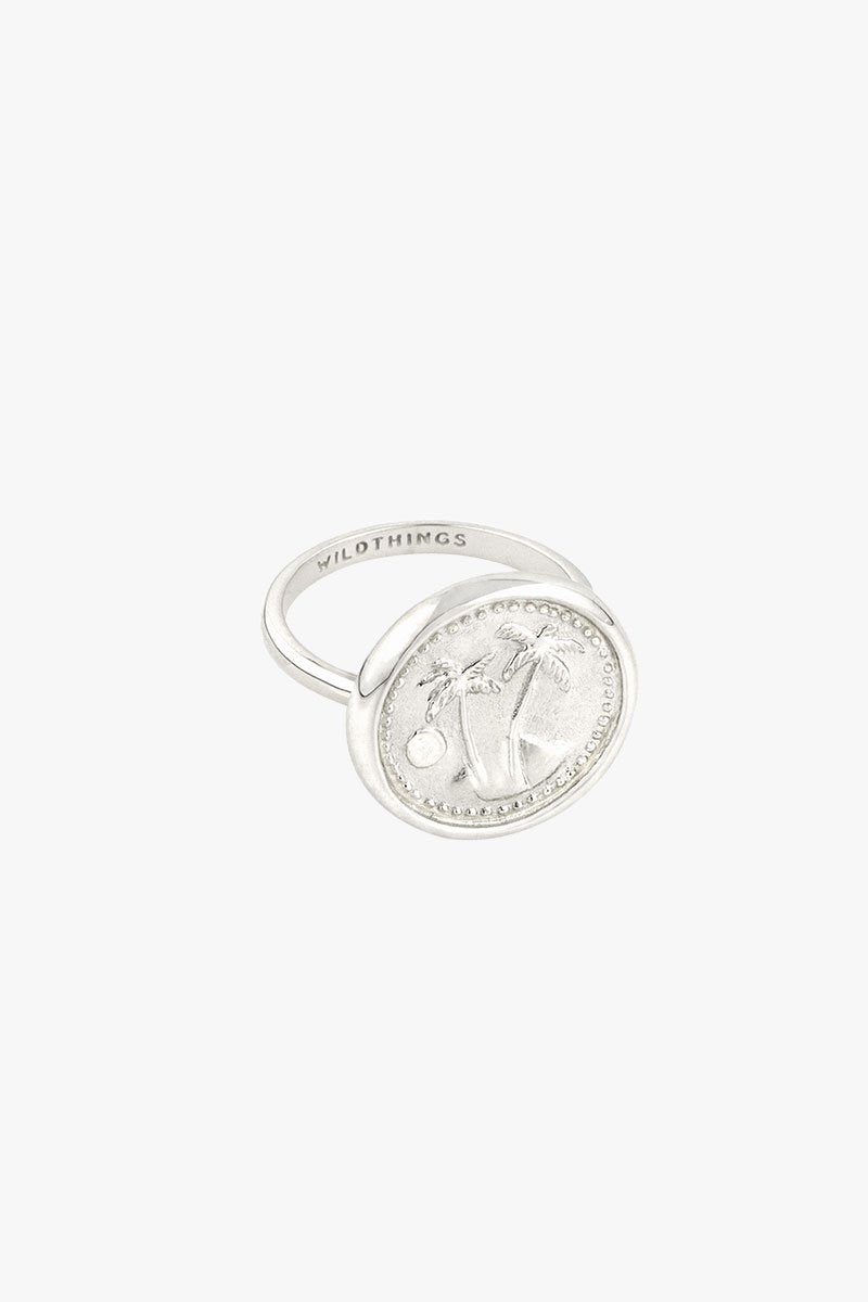 Paradise coin ring silver-abc