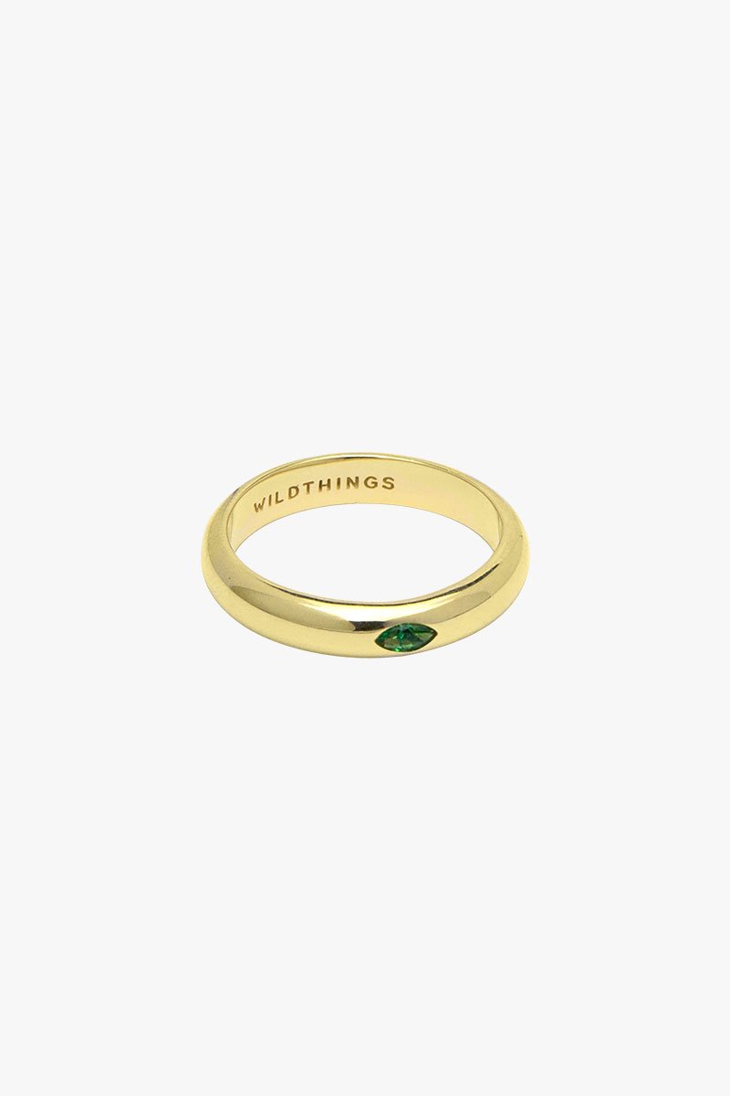 Tourmaline Pebble ring gold plated-Ring-wildthings_collectables-1 (US 6 / 16.5mm)---abc