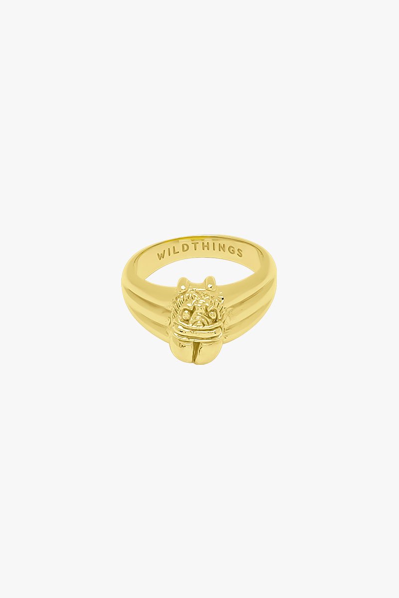 Scarab pinky ring gold plated-Ring-wildthings_collectables-1 (US 3.5 / 14.5mm)-Gold plated--abc