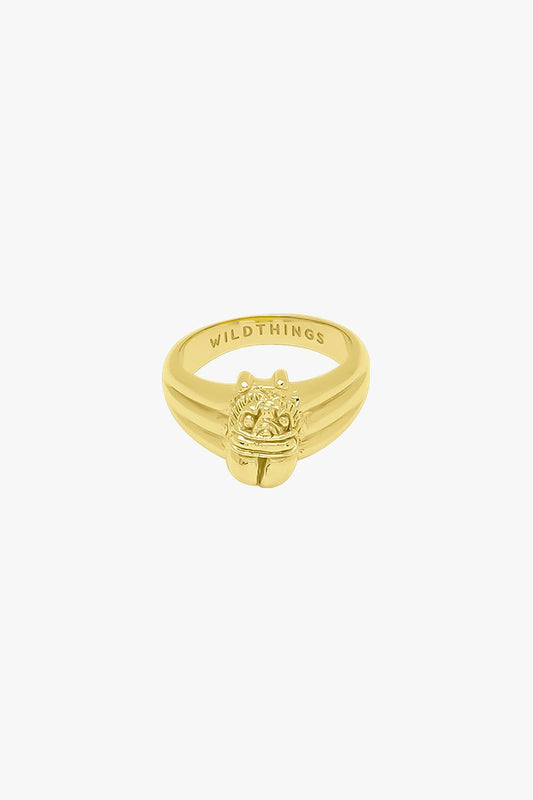 Scarab pinky ring gold plated-Ring-wildthings_collectables-1 (US 3.5 / 14.5mm)-Gold plated--abc