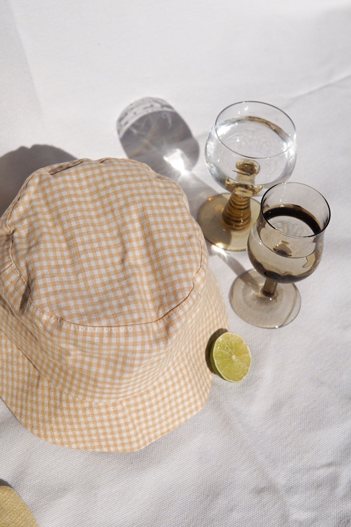 Check mate beige bucket hat-abc