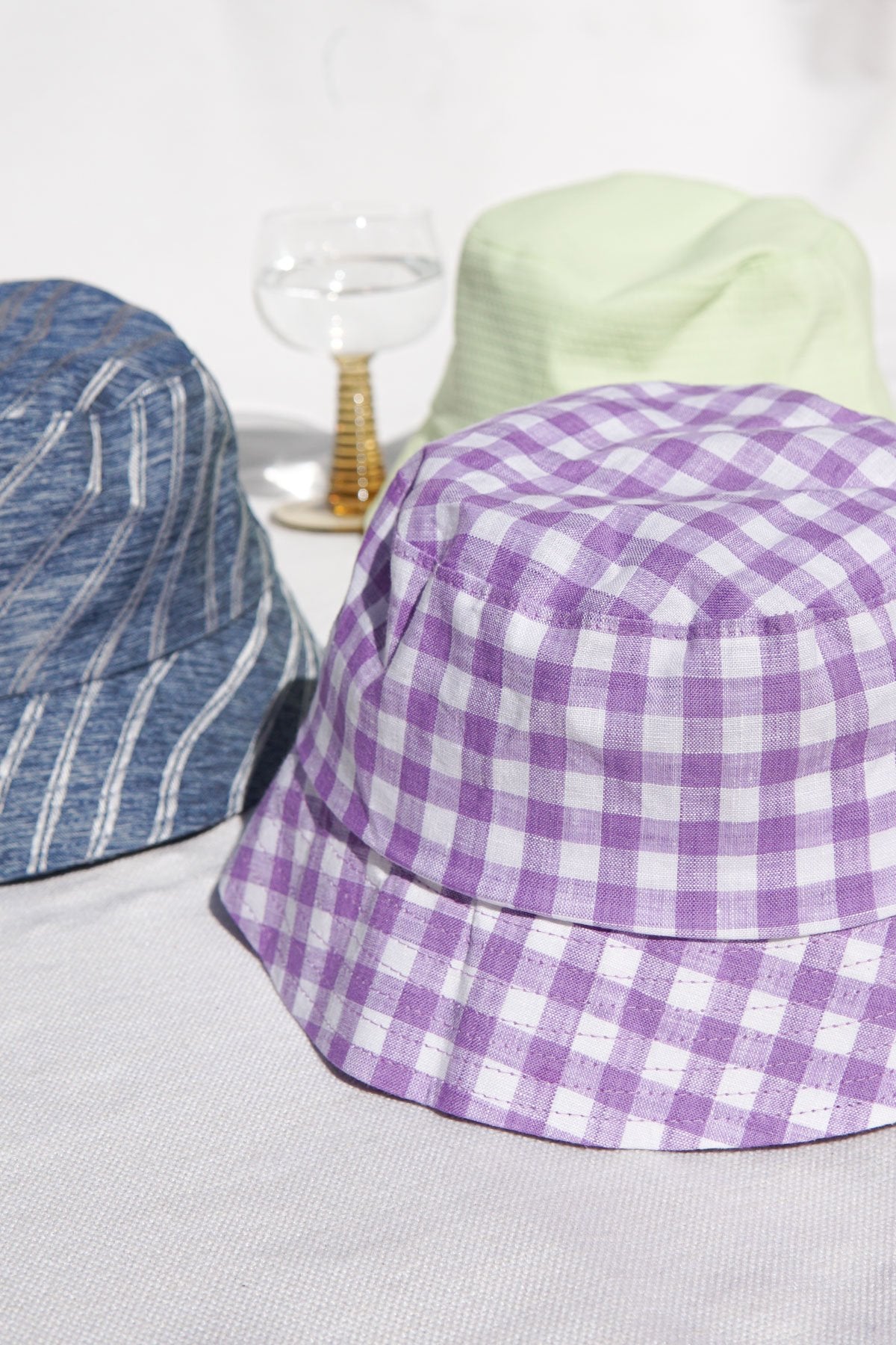 Check mate lilac bucket hat-abc
