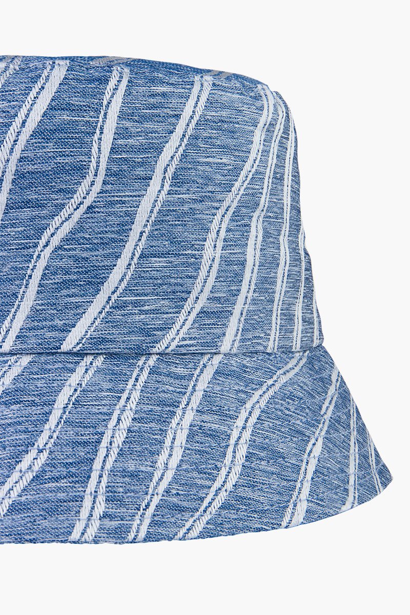 Denim striped bucket hat-abc