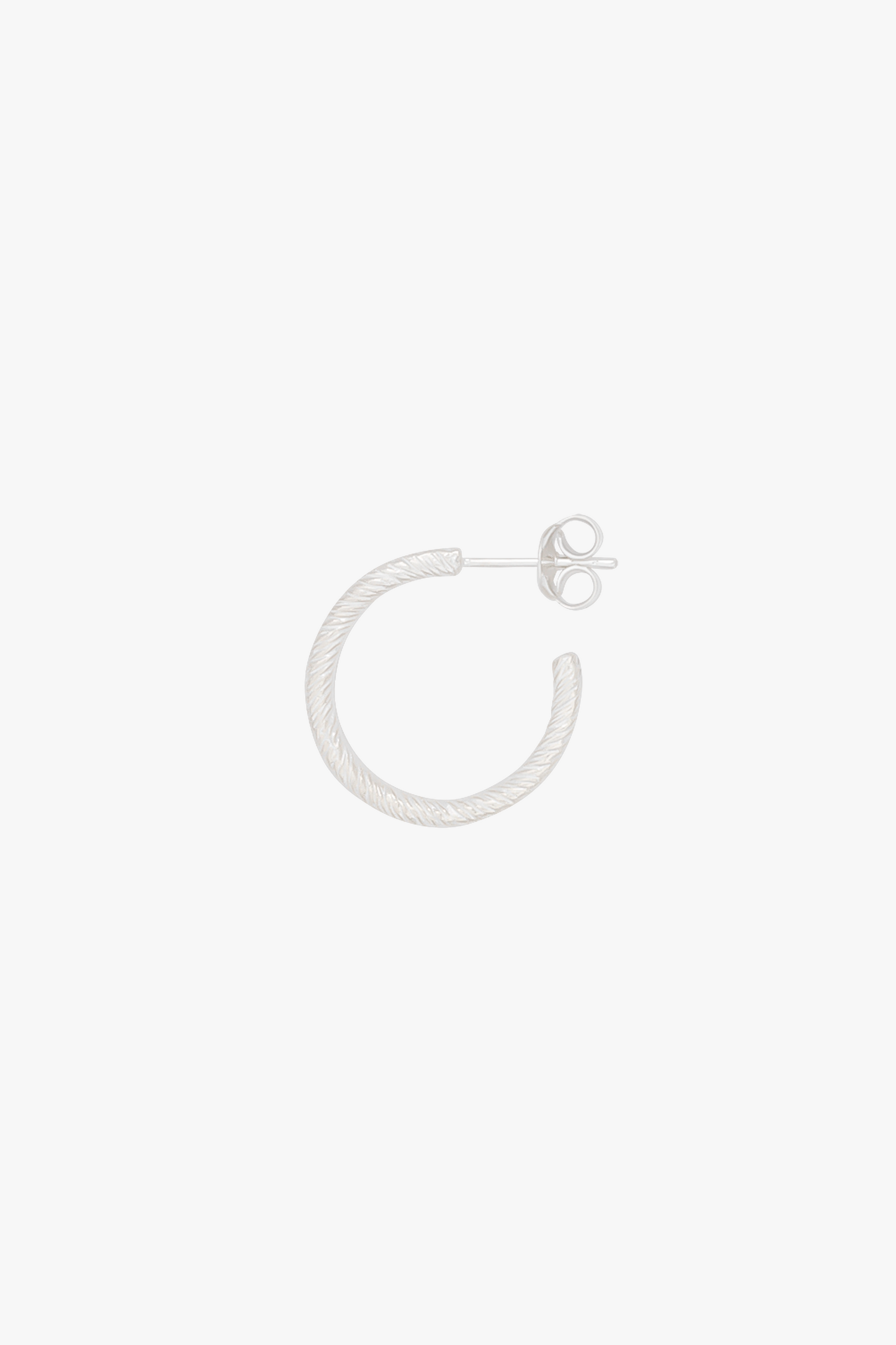 Vintage love earring silver (20mm)-Earring-wildthings_collectables-Single piece-Silver--abc