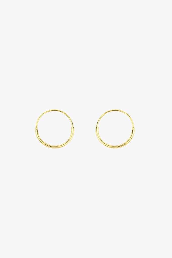 Hoop with detail gold plated (15mm)-abc