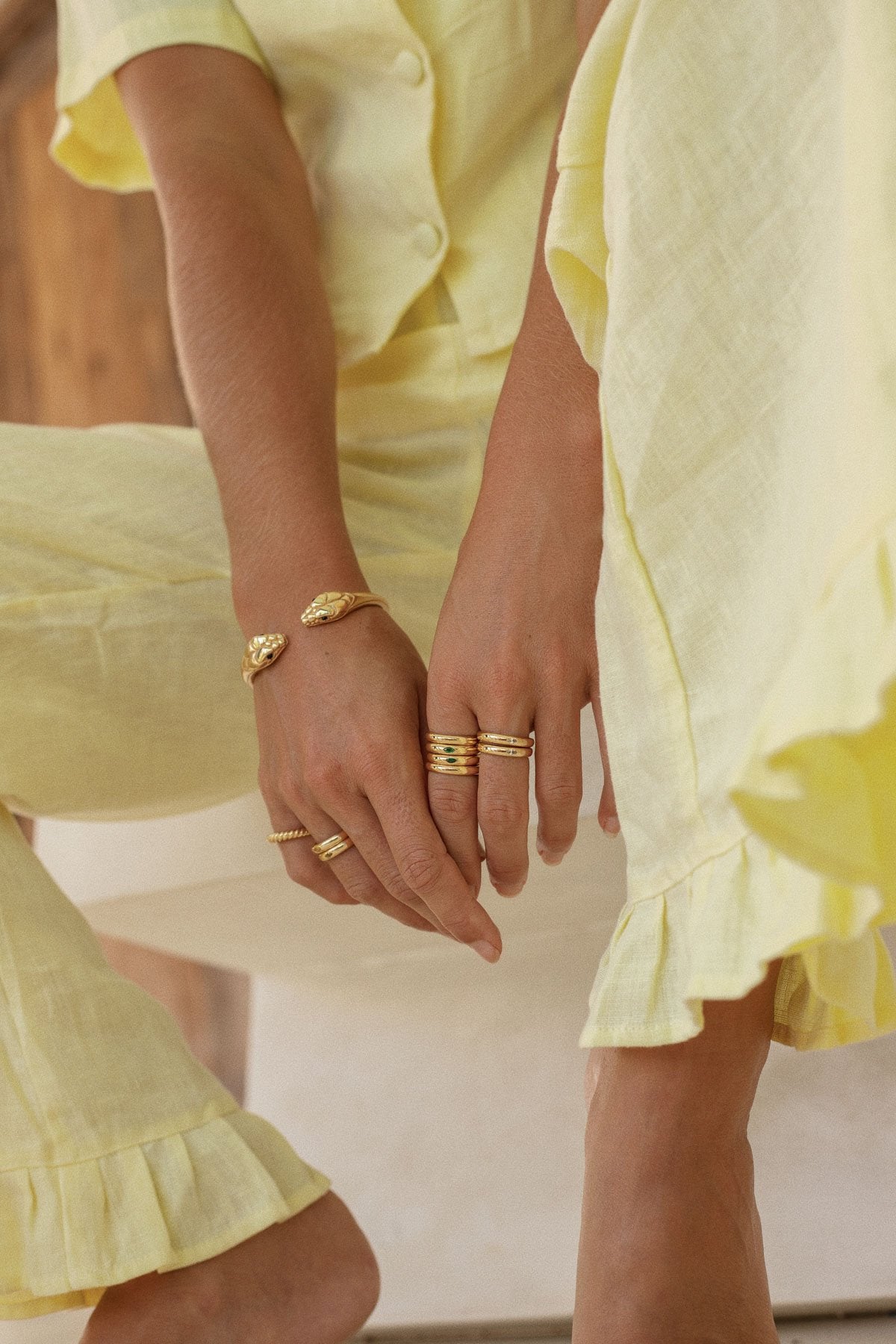 Tourmaline Pebble ring gold plated-Ring-wildthings_collectables-1 (US 6 / 16.5mm)---abc