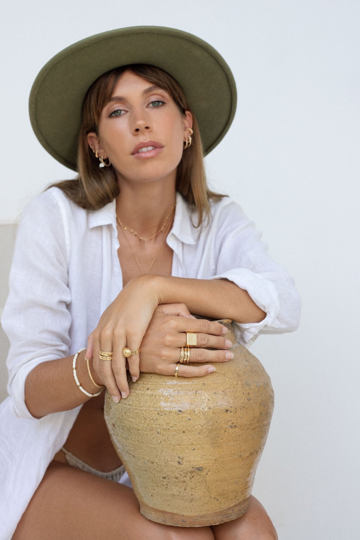 Kissed by the sun ring gold plated-abc