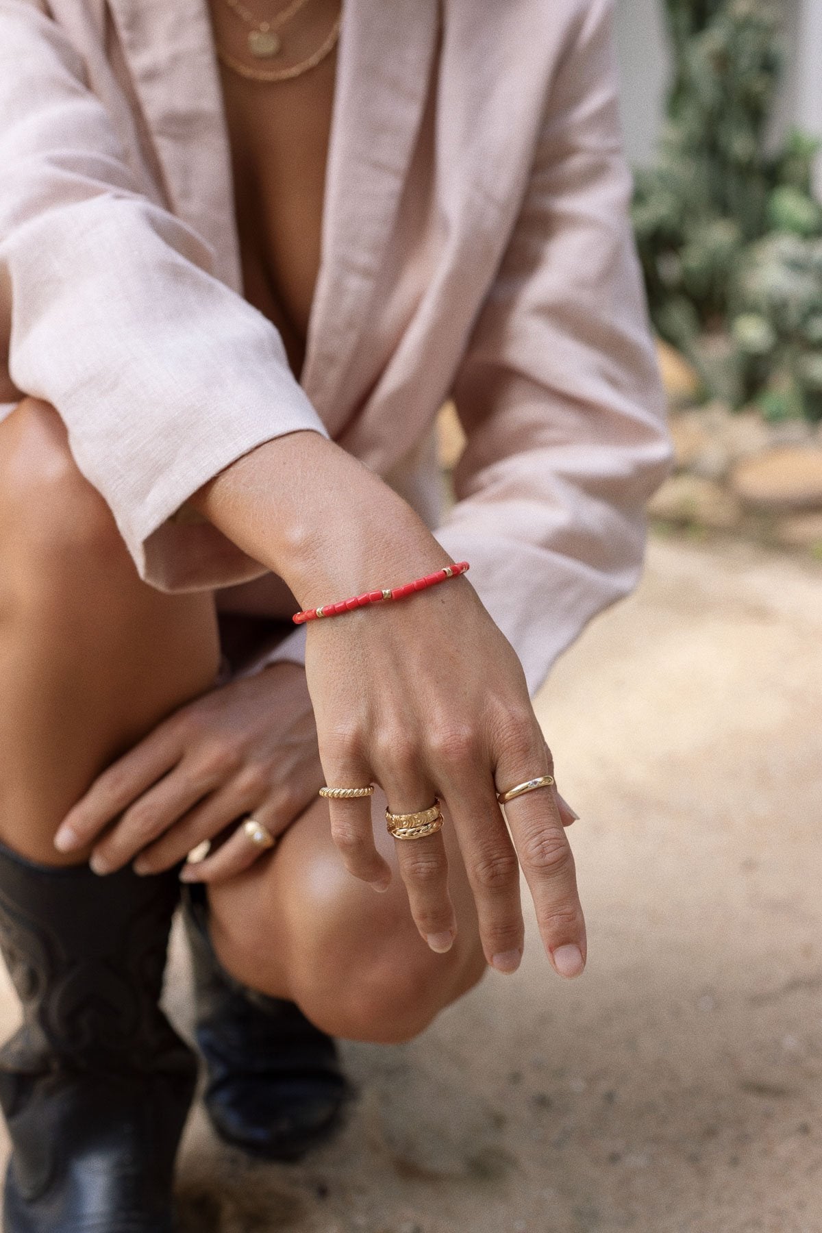 Braided ring gold plated-abc