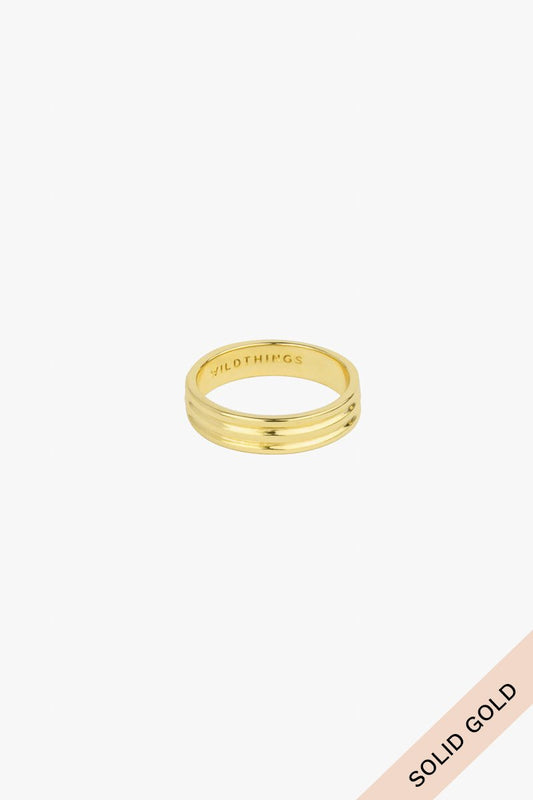 Triple pinky band 14k solid gold-Ring-Wildthings_collectables-1 (US 3.5 / 14.5mm)-Solid Gold--abc