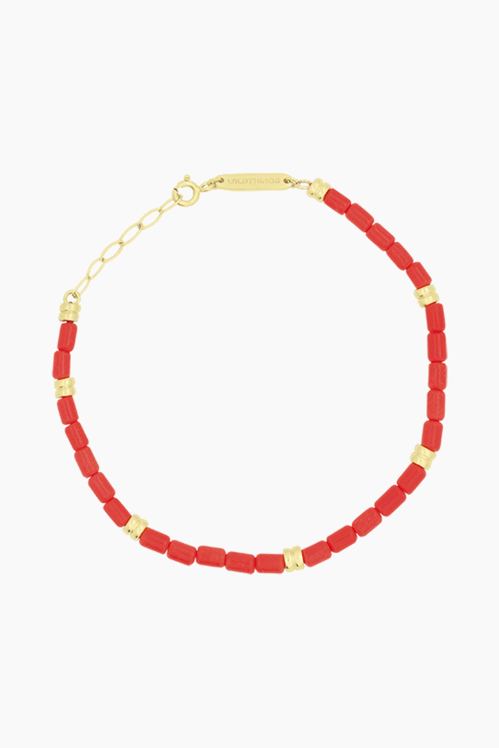 Coral color bracelet gold plated-abc