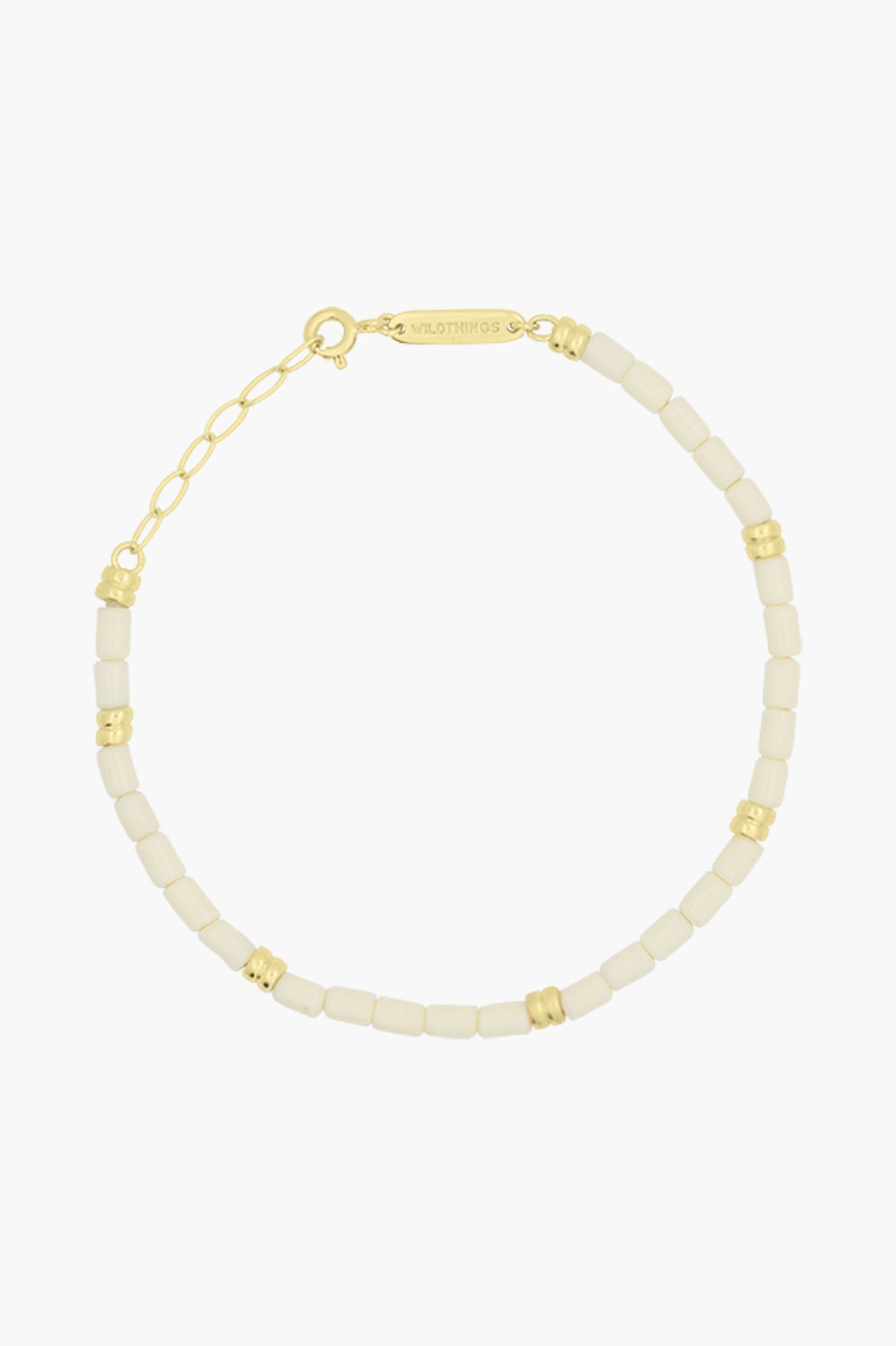Ivory color bracelet gold plated-abc