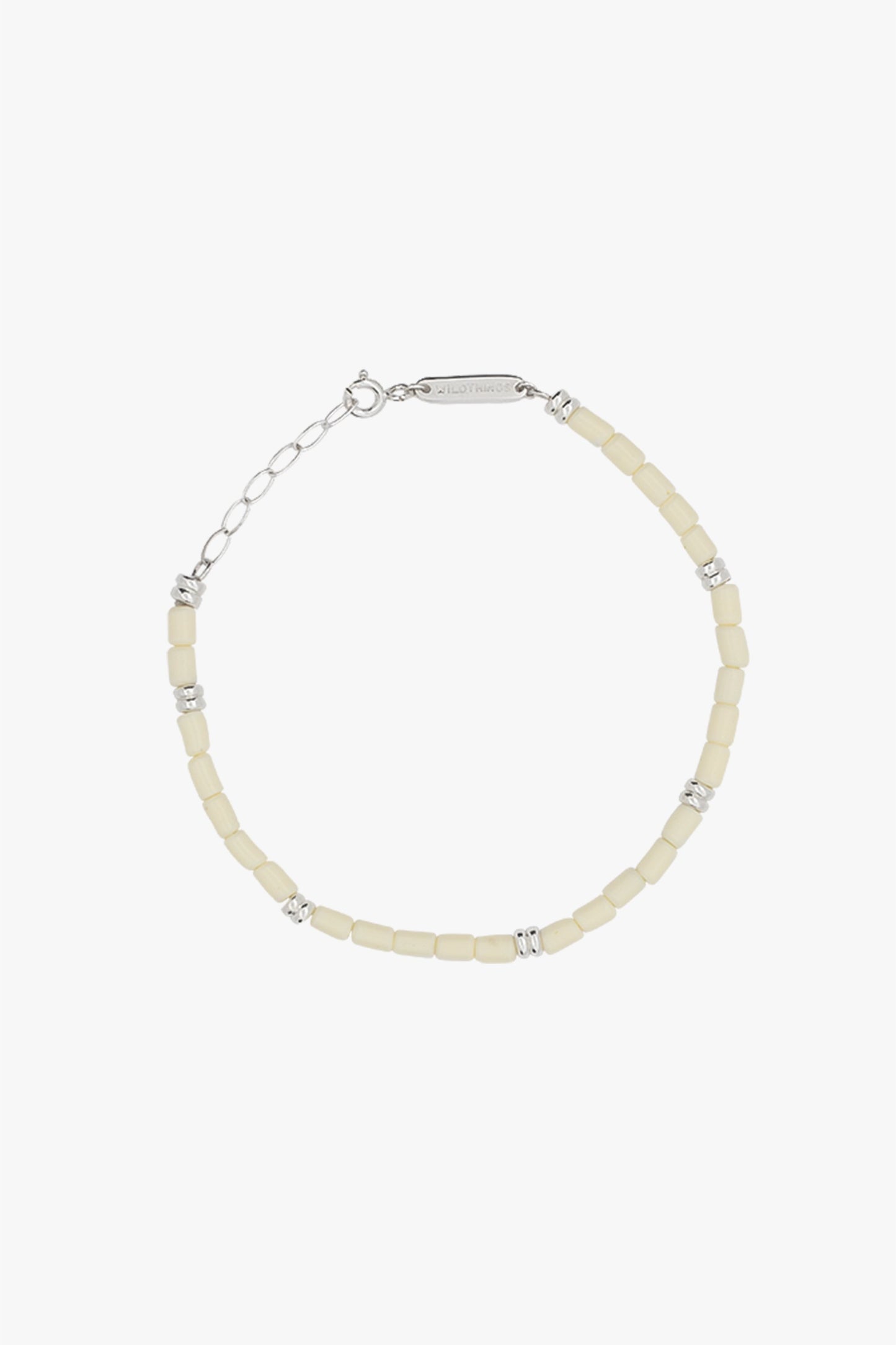 Ivory color bracelet silver-abc