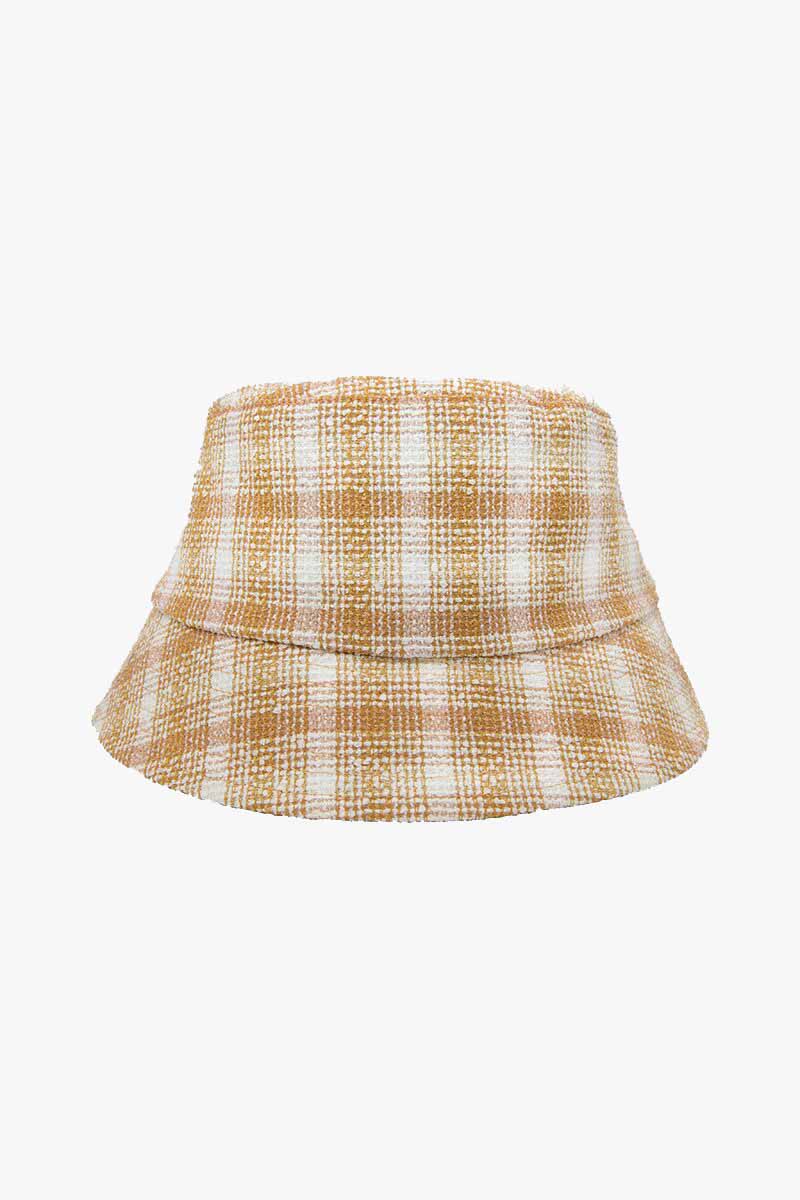 Check mate orange bucket hat-abc