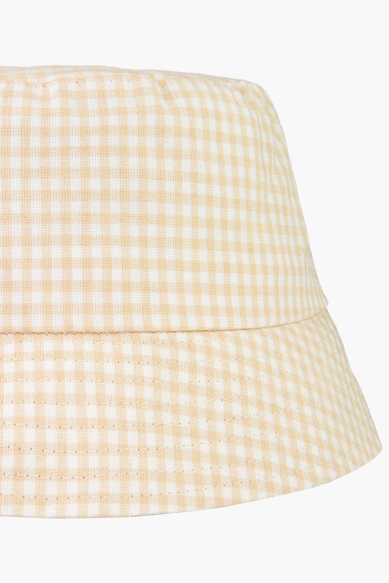 Check mate beige bucket hat-abc