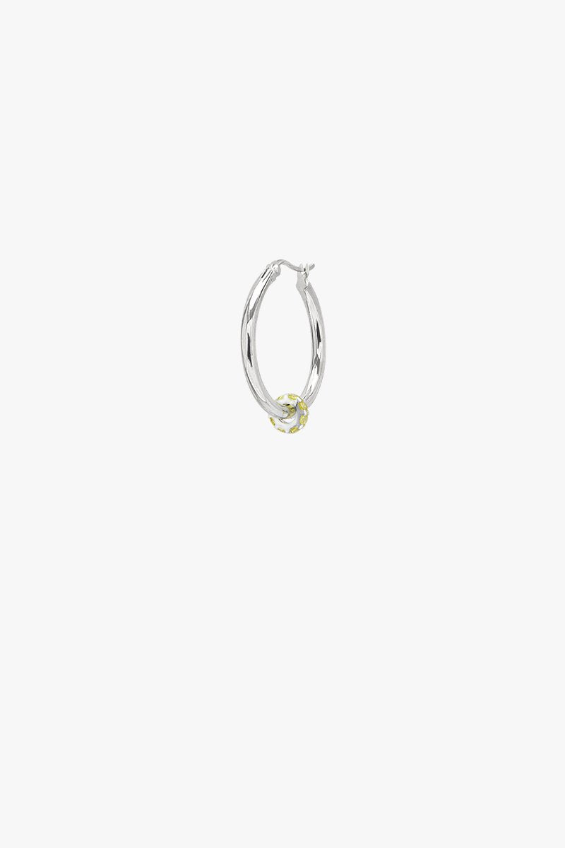 Citrine earring charm silver-abc
