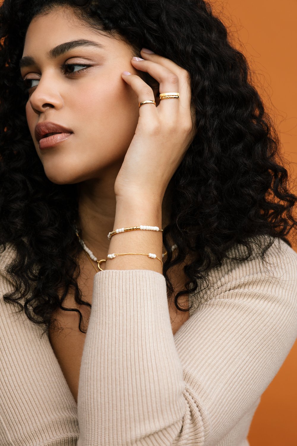 Think twice chain bracelet white gold plated-Bracelet-wildthings_collectables-Gold plated---abc