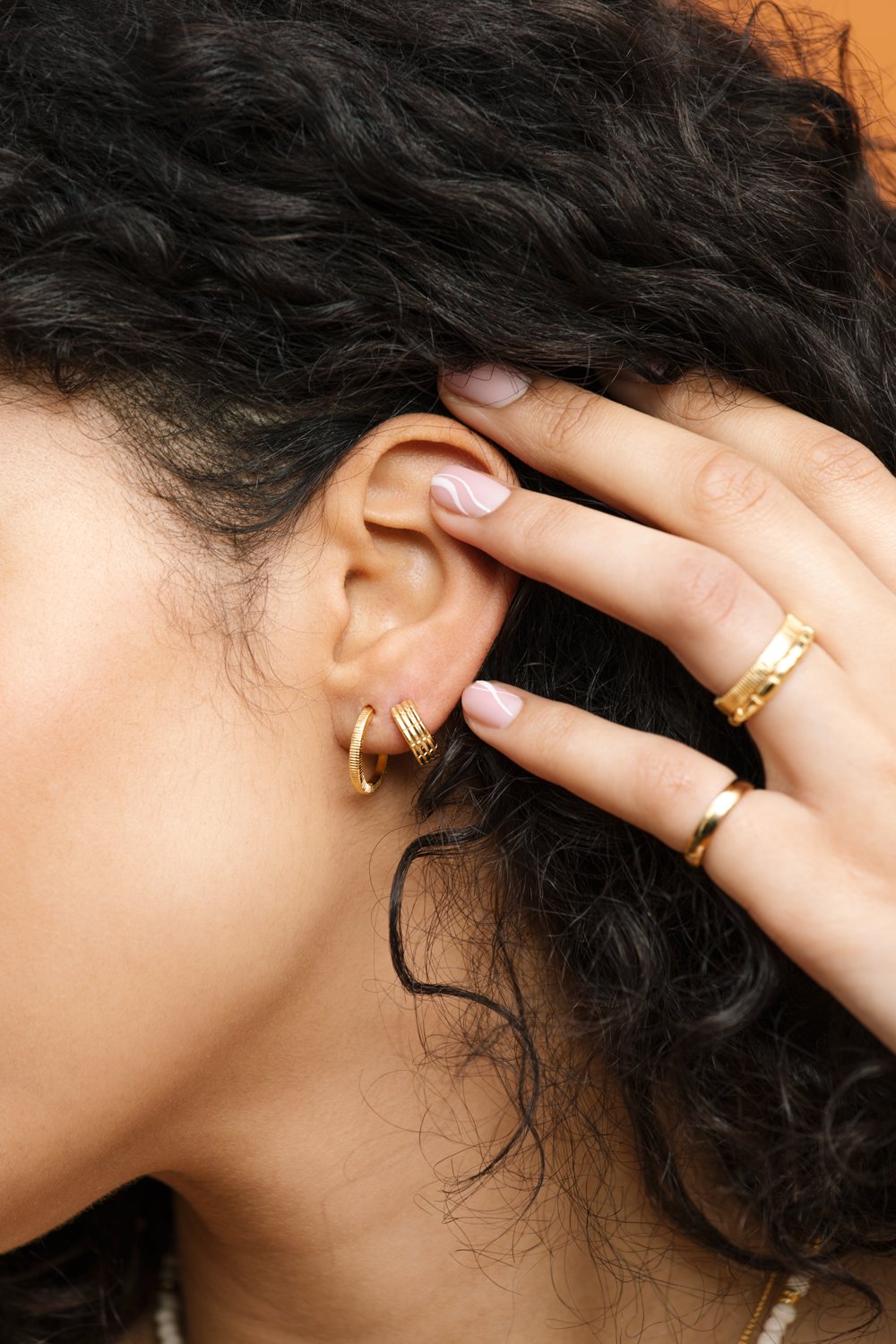 Eternity hoop gold plated-abc