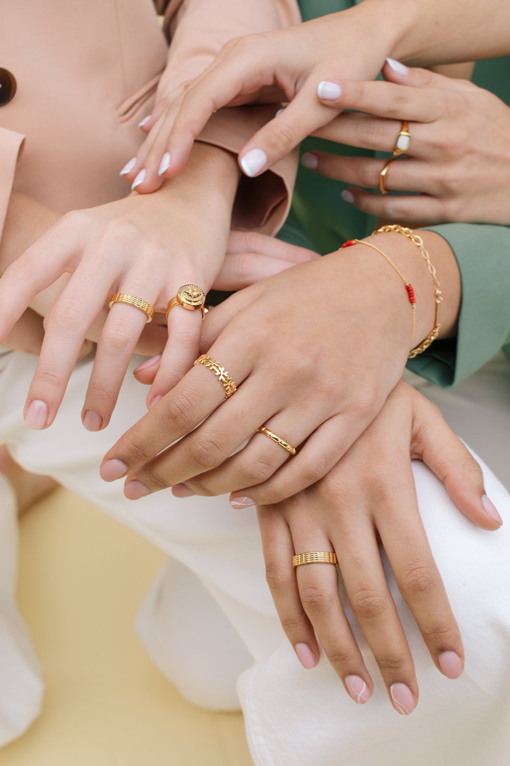 Clover club index ring gold plated-abc