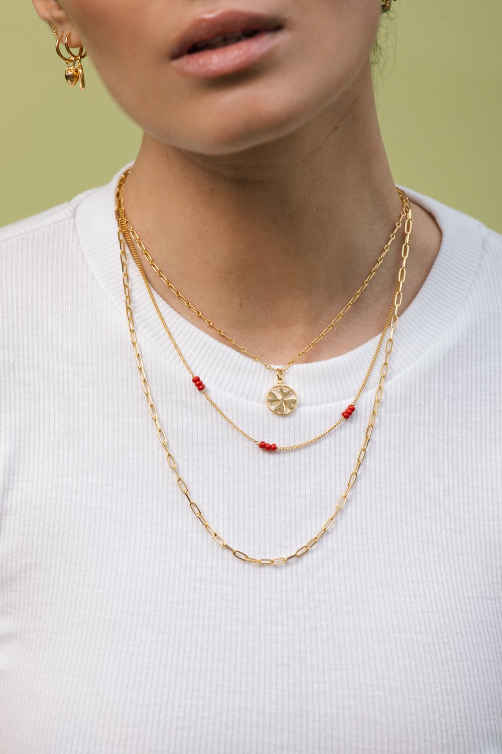 Clover club pendant gold plated-abc