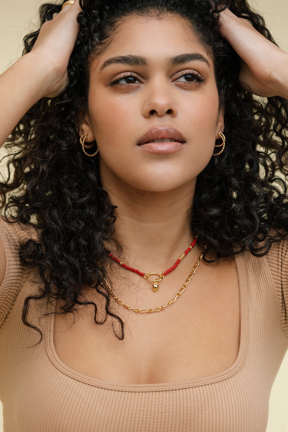 Dots hoop gold plated 30mm-abc