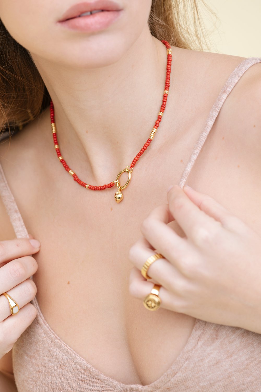 Vintage strawberry pendant gold plated-Pendant-wildthings_collectables-Pendant-Gold plated--abc