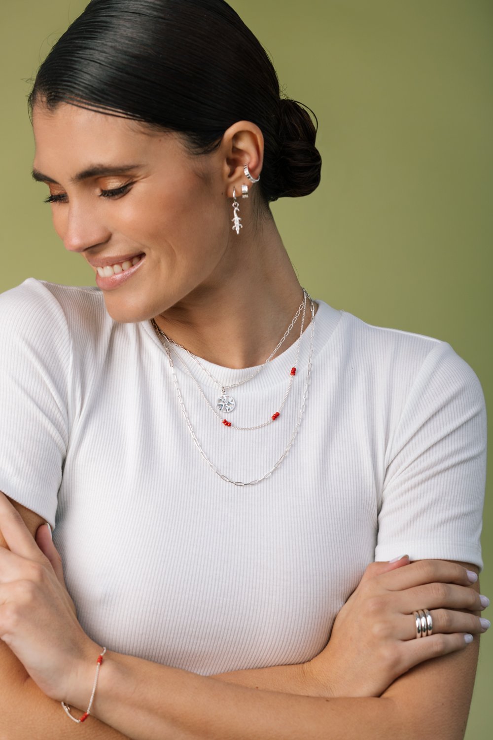 Clover club pendant silver-abc