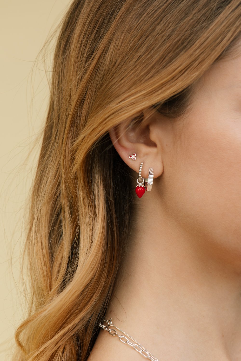 Multi berry stud silver-abc