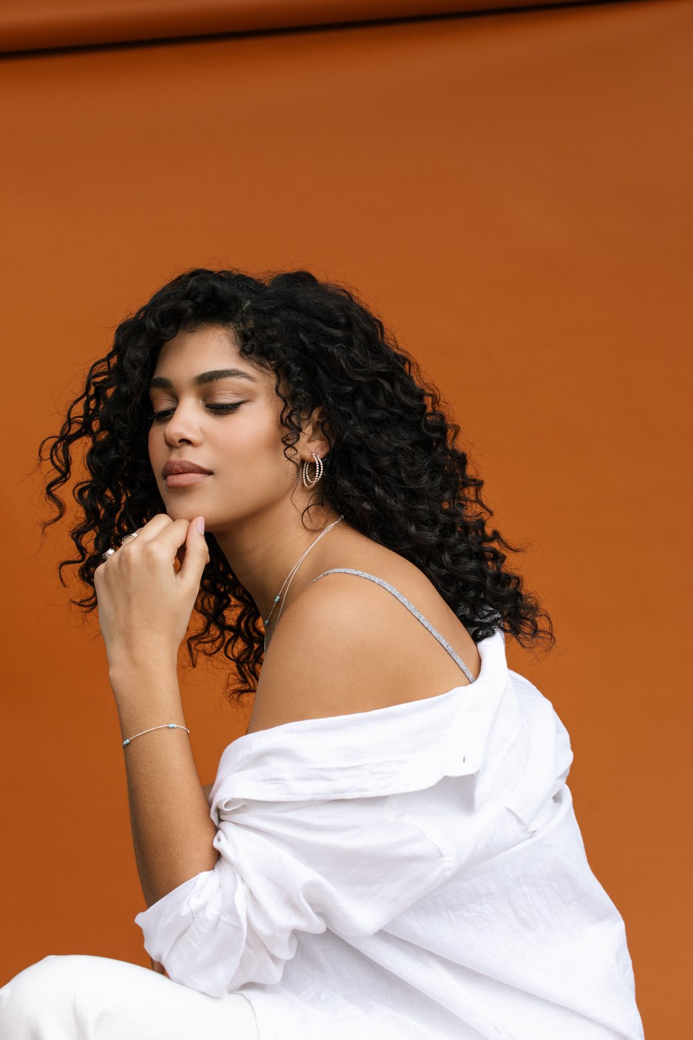 Dots hoop silver 23mm-abc