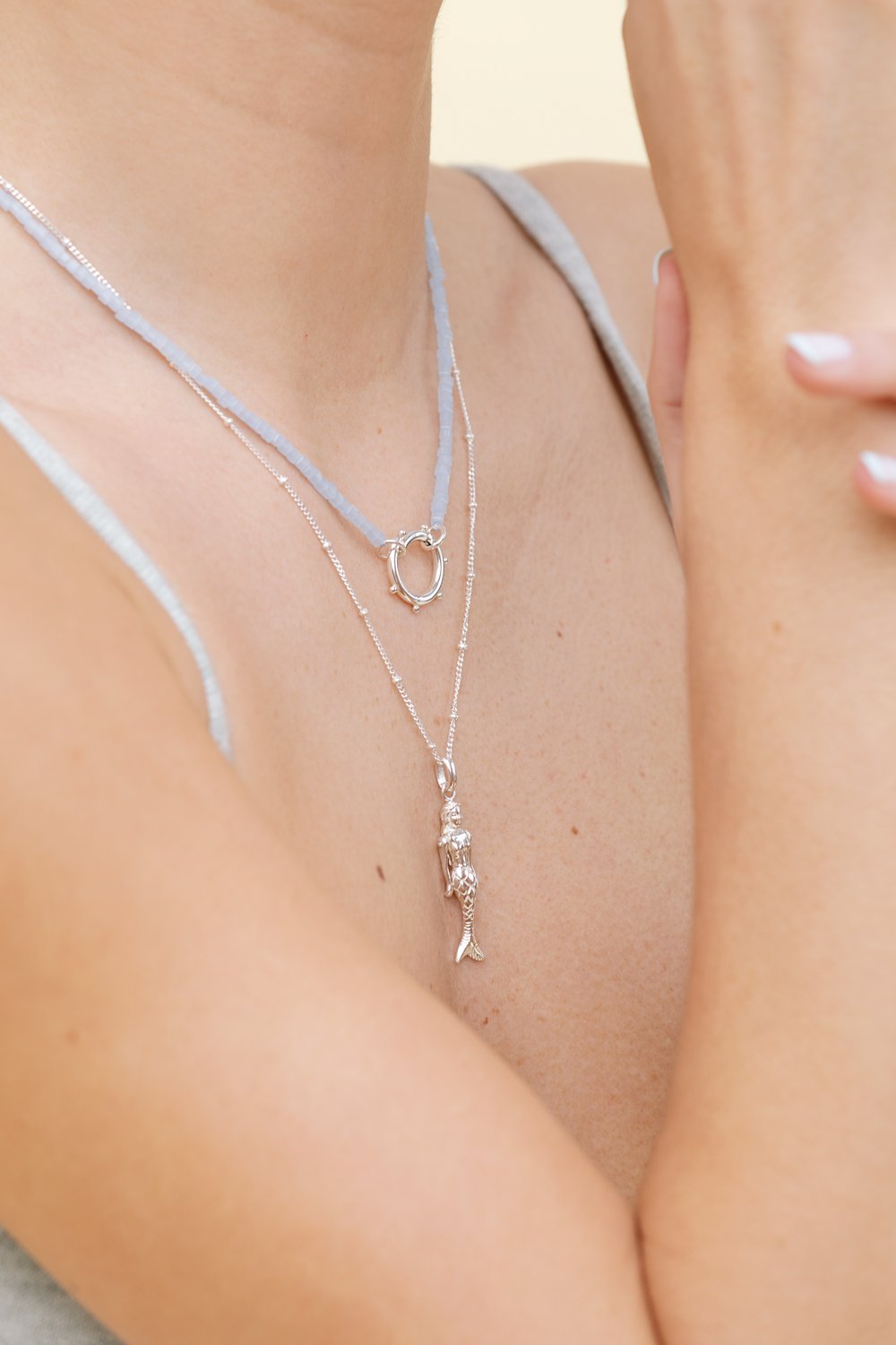 Mermaid pendant silver-abc