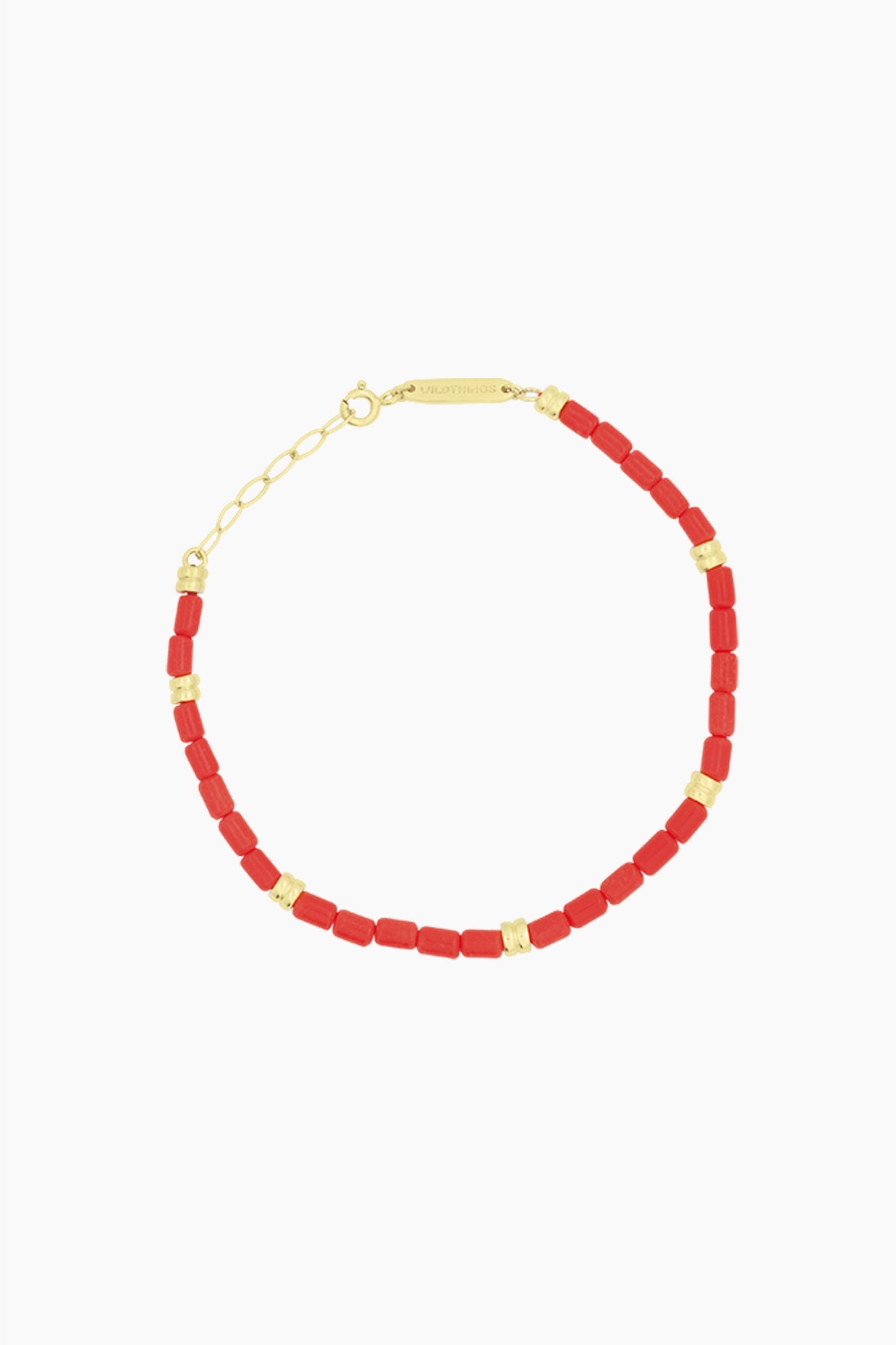 Coral color bracelet gold plated-abc
