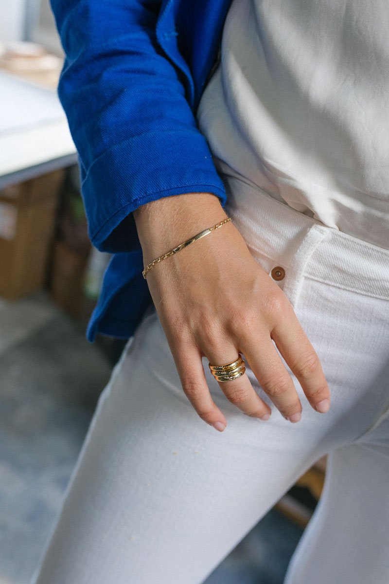 Personalized bar bracelet gold plated (pre-order)-abc