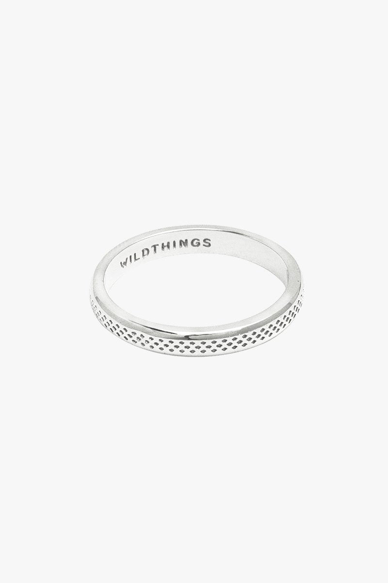 Dotted ring silver-abc